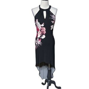 Cache Sleeveless Floral High Low Maxi Dress Size XS